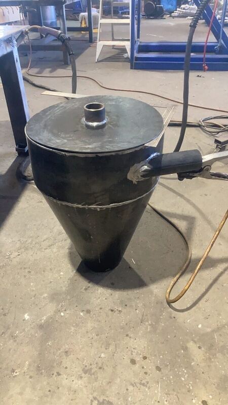 Fabricated cyclone hopper